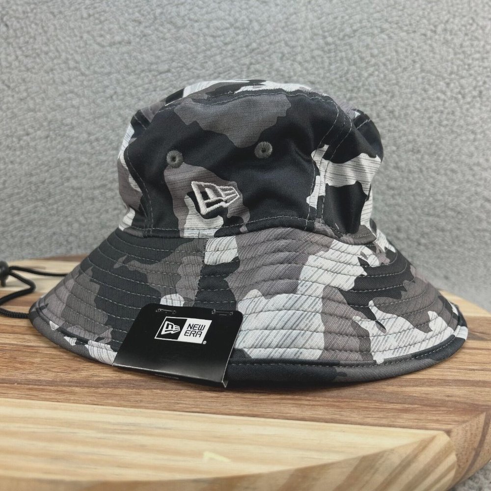 New Era Oakland Raiders Camouflage Training Bucket Hat Cap NFL Football - Picture 5 of 6